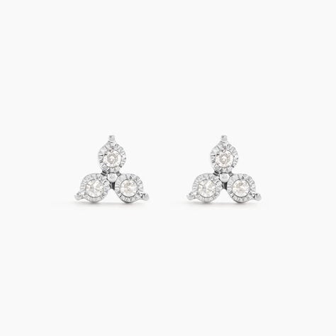 Boucles D'oreilles Puces Kam Or Jaune Diamant - Clous d'oreilles Femme | Histoire d&rsquo;Or