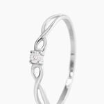 Bague Stelonie Or Blanc Diamant - Bagues solitaires Femme | Histoire d&rsquo;Or