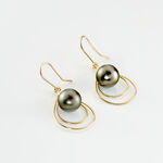 Boucles D'oreilles Pendantes Martyna Or Jaune Perle De Tahiti - Boucles d'oreilles pendantes Femme | Histoire d&rsquo;Or