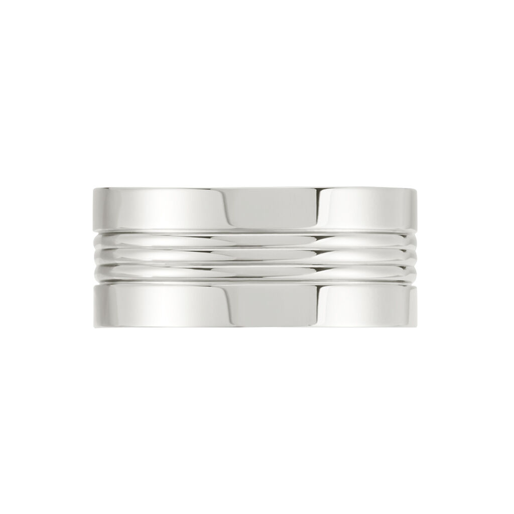 Bague Acier Blanc Walder - Bagues fantaisie Homme | Histoire d’Or