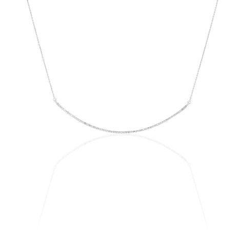 Collier Fanchette Or Blanc Diamant - Colliers Femme | Histoire d&rsquo;Or