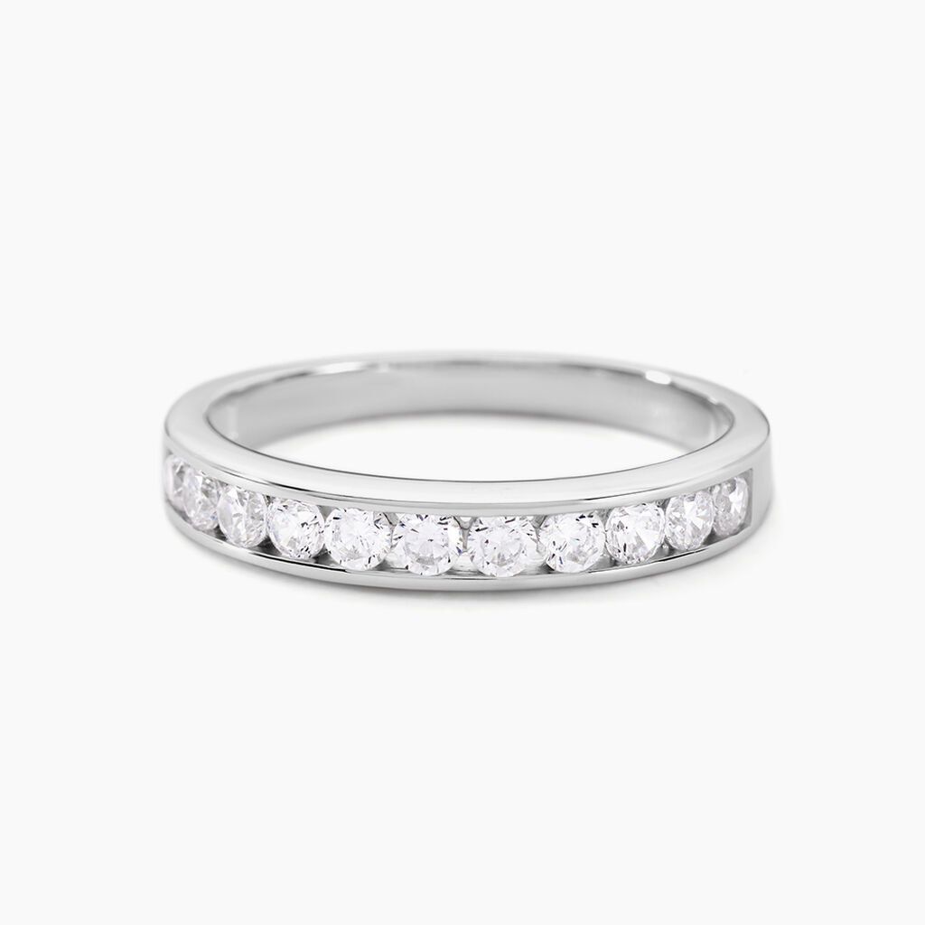 Alliance C&eacute;llia Argent Blanc Oxyde De Zirconium - Alliances Femme | Histoire d&rsquo;Or