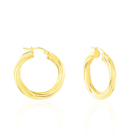 Créoles Yori Or Jaune - Boucles d'oreilles créoles Femme | Histoire d’Or
