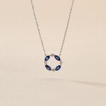 Collier Arlina Or Blanc Saphir Et Diamant - Colliers Femme | Histoire d&rsquo;Or