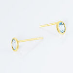 Boucles D'oreilles Puces Edy Serti Clos Or Jaune Topaze - Clous d'oreilles Femme | Histoire d&rsquo;Or