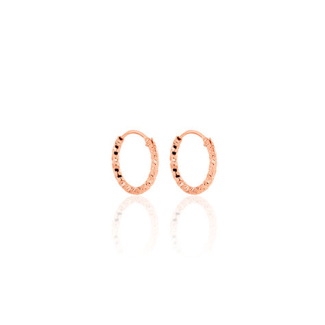 Créoles Argent Rose Agathe - Boucles d'oreilles créoles Femme | Histoire d’Or