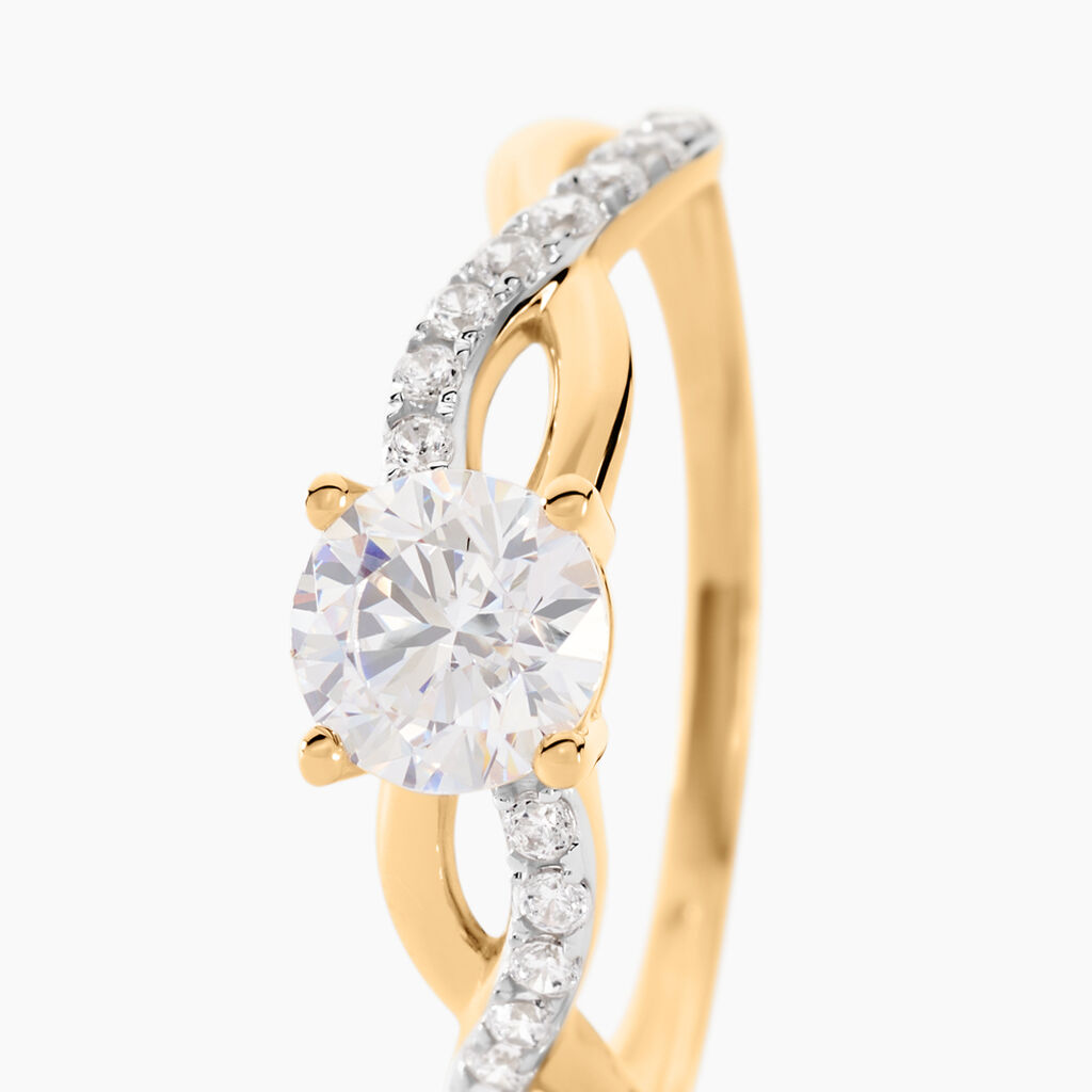 Bague Tilla Or Jaune Oxyde De Zirconium - Bagues solitaires Femme | Histoire d’Or