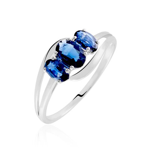 Bague Or Blanc Jaire Saphir - Bagues avec pierre Femme | Histoire d’Or