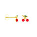 Boucles D'oreilles Puces Cherry Cerise Or Jaune - Clous d'oreilles Enfant | Histoire d’Or