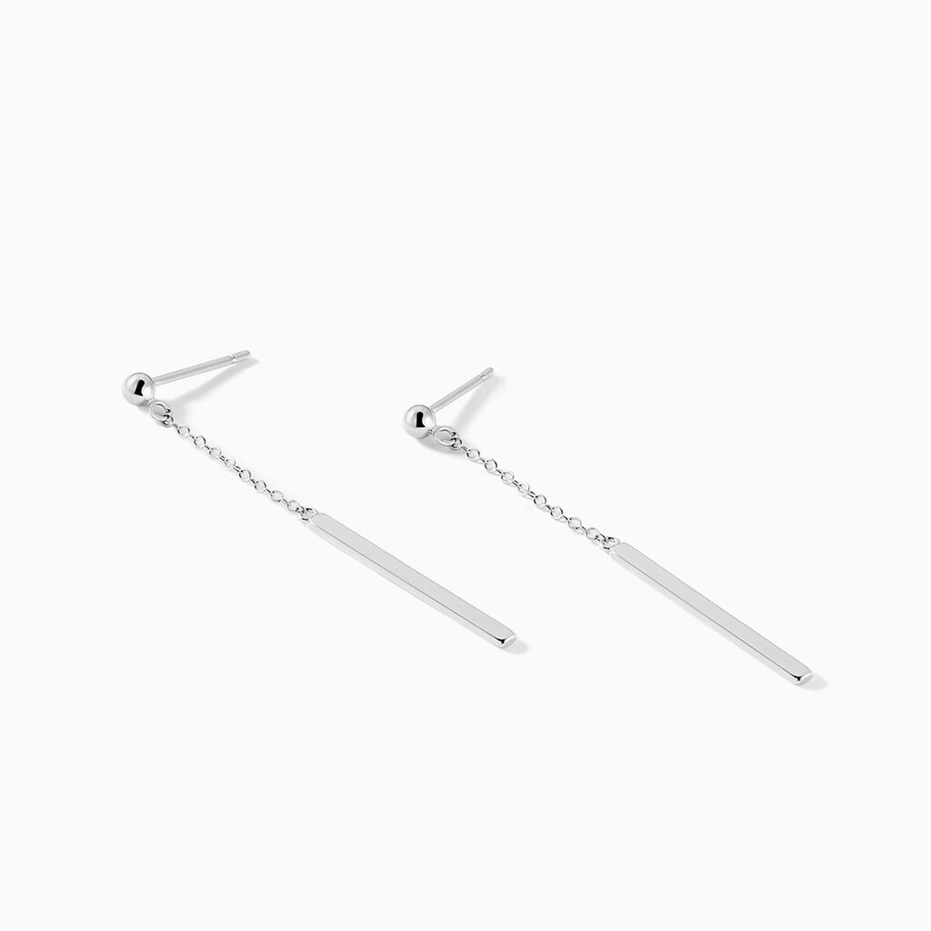 Boucles D'oreilles Pendantes Katell Argent Blanc - Boucles d'oreilles fantaisie Femme | Histoire d’Or
