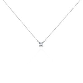 Collier Ponama Or Blanc Oxyde De Zirconium - Colliers Femme | Histoire d’Or