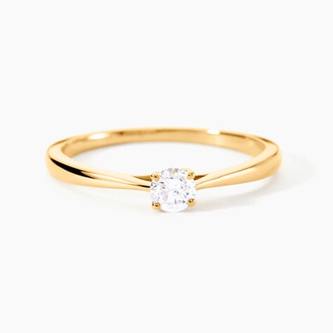 Bague Solitaire Or Jaune Fiona Diamant Synthetique - Bagues solitaires Femme | Histoire d’Or Bague Solitaire Or Jaune Fiona Diamant Synthetique - Bagues solitaires Femme | Histoire d’Or