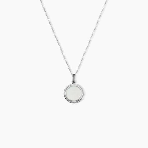 Collier Zea Argent Blanc Nacre - Colliers fantaisie Femme | Histoire d&rsquo;Or