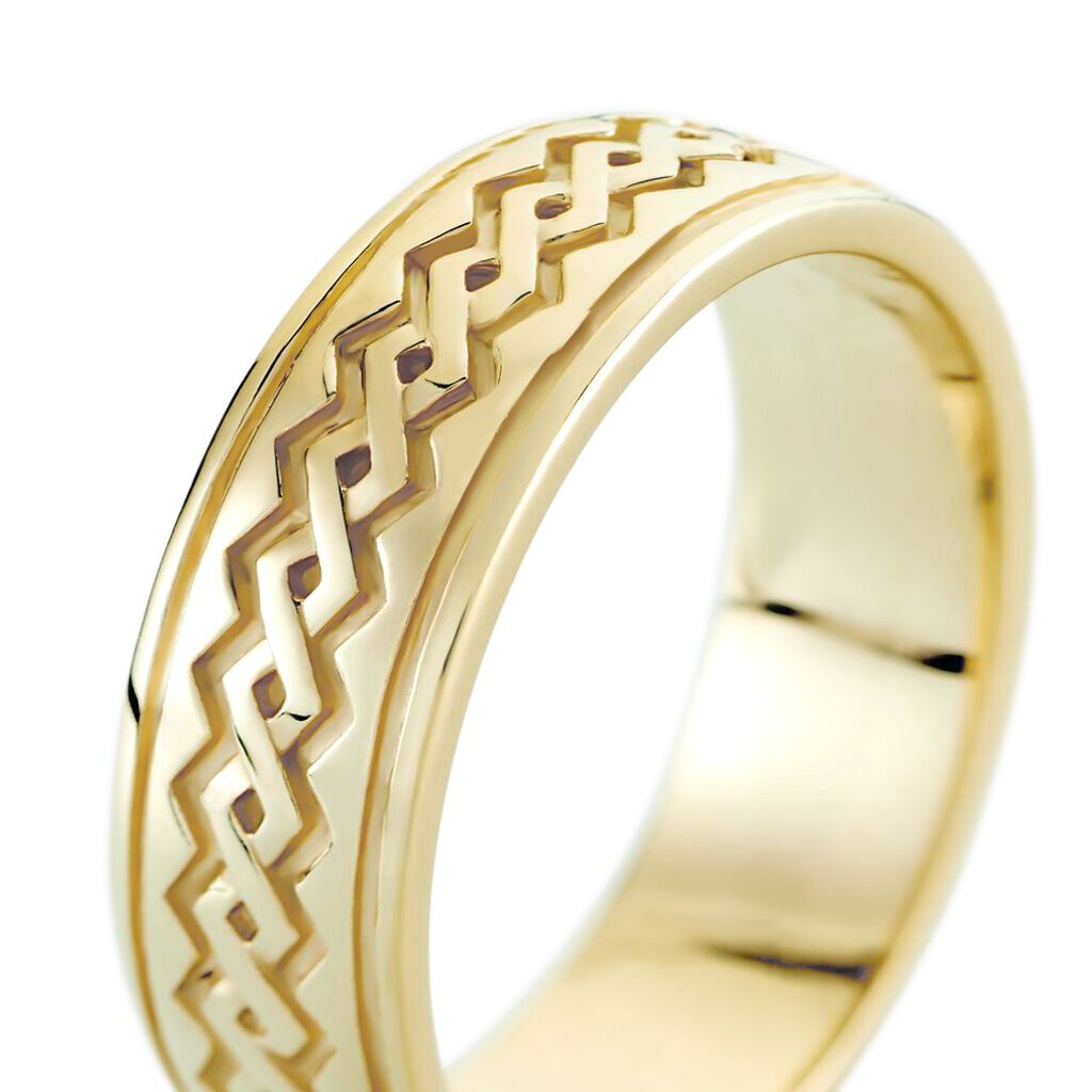 Bague Plaqué Or Jaune Hugh - Bagues Homme | Histoire d’Or