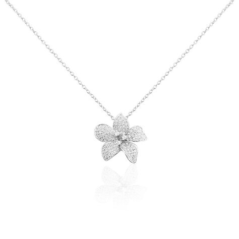 Collier Argent Blanc Catherine Oxydes De Zirconium - Colliers fantaisie Femme | Histoire d’Or