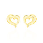 Boucles D'oreilles Puces Anne-maudae Coeurs Or Jaune - Clous d'oreilles Femme | Histoire d&rsquo;Or
