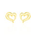 Boucles D'oreilles Puces Anne-maudae Coeurs Or Jaune - Clous d'oreilles Femme | Histoire d’Or