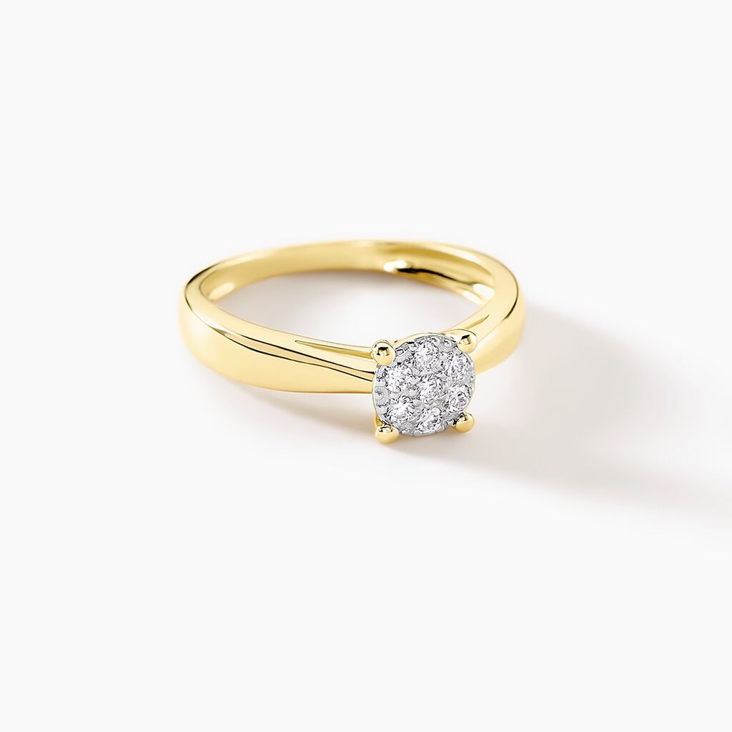 Bague Solitaire Artemis Or Jaune Diamant - Bagues solitaires Femme | Histoire d&rsquo;Or