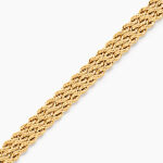 Bracelet Cordelia Maille Corde 3 Rangs Or Jaune - Bracelets cha&icirc;ne Femme | Histoire d&rsquo;Or