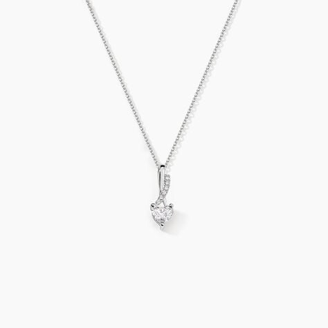 Collier Or Blanc Alethea Diamants Synthétiques - Colliers Femme | Histoire d’Or