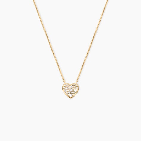Collier Nafissa Plaque Or Jaune Oxyde De Zirconium - Colliers Femme | Histoire d&rsquo;Or