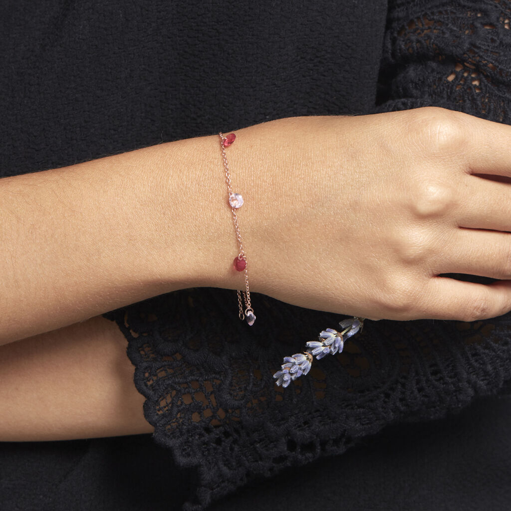 Bracelet Murial Argent Rose Oxyde De Zirconium - Bracelets Femme | Histoire d’Or