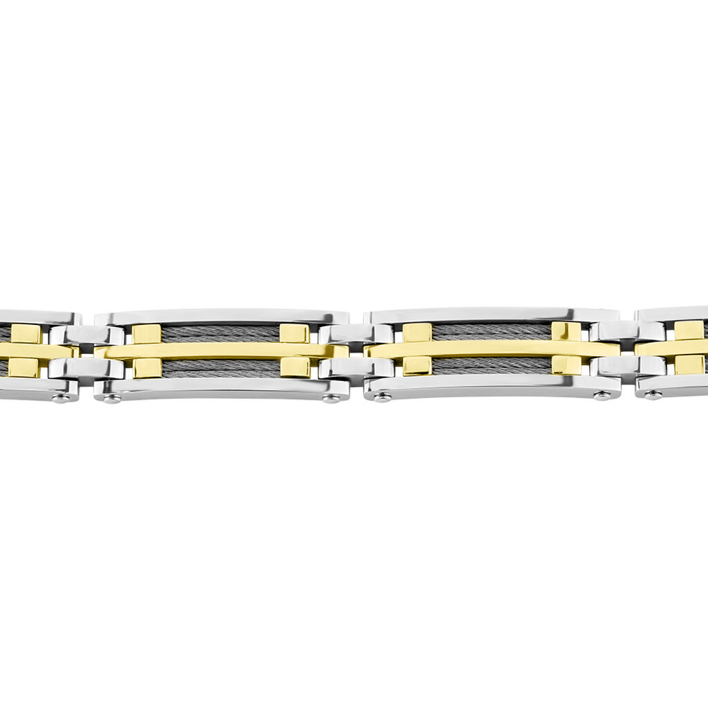 Bracelet Jourdan Priam Acier Bicolore - Bracelets Homme | Histoire d&rsquo;Or