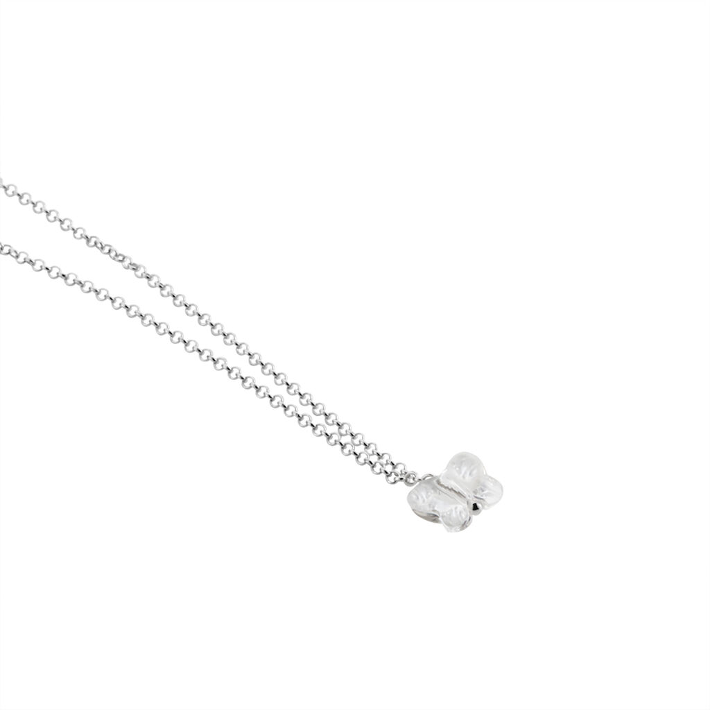 Collier Argent Blanc Patriki Cristal De Swarovski - Colliers fantaisie Femme | Histoire d&rsquo;Or