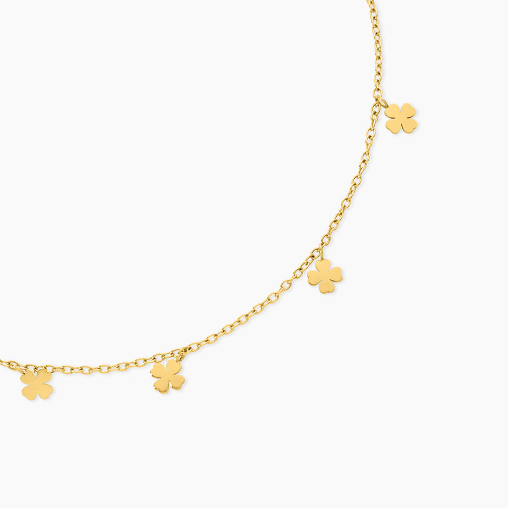 Collier Eva Acier Jaune - Bijoux sans pierre Femme | Histoire d&rsquo;Or