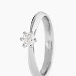 Bague Solitaire Veronika Or Blanc Diamant - Bagues solitaires Femme | Histoire d&rsquo;Or