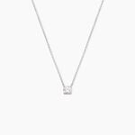 Collier Solitaire One Platine Blanc Diamant - Bijoux Pierres Pr&eacute;cieuses Femme | Histoire d&rsquo;Or