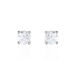 Boucles D'oreilles Puces 4 Griffes Or Blanc Diamant Synthetique - Clous d'oreilles Femme | Histoire d’Or