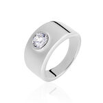Bague Solitaire Electre Argent Blanc Oxyde De Zirconium - Bagues solitaires Femme | Histoire d&rsquo;Or