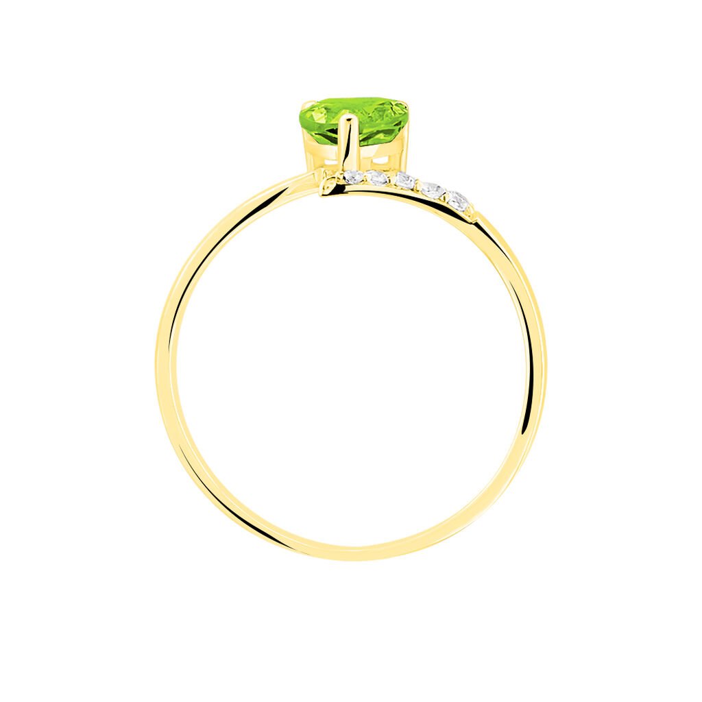 Bague Eva Or Jaune Péridot Et Diamant - Bagues solitaires Femme | Histoire d’Or