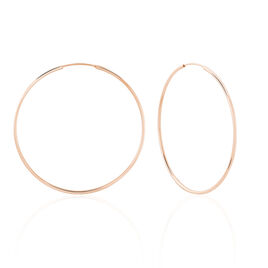 Créoles Argent Rose Olympia - Boucles d'oreilles créoles Femme | Histoire d’Or
