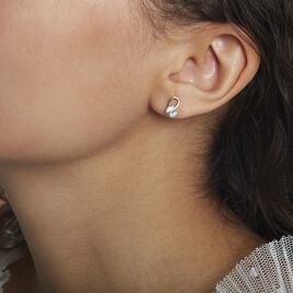 Boucles D'oreilles Puces Or Jaune Berecyntia Topaze - Clous d'oreilles Femme | Histoire d’Or