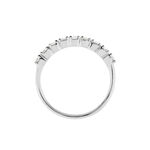 Demi Alliance Hera Platine Blanc Diamant - Alliances Femme | Histoire d&rsquo;Or