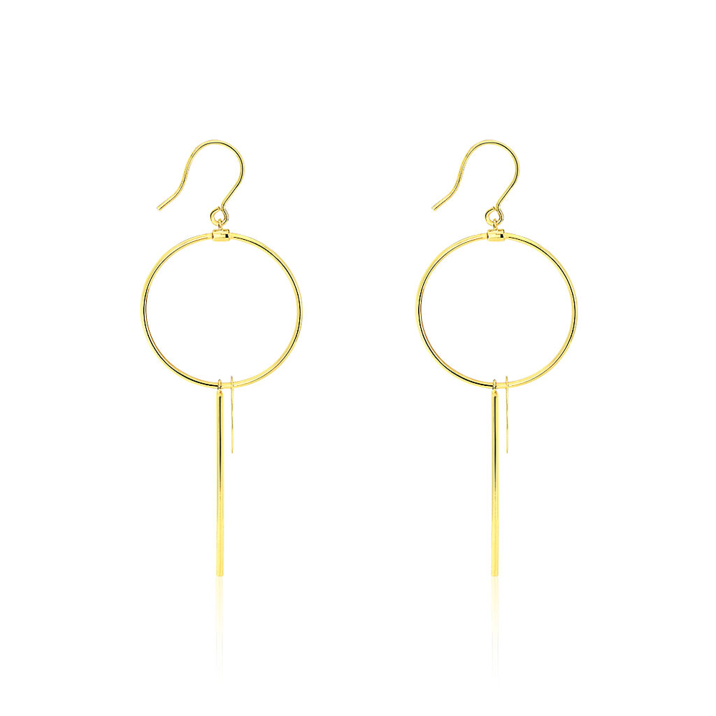 Boucles D'oreilles Pendantes Solaire Or Jaune - Boucles d'oreilles pendantes Femme | Histoire d’Or