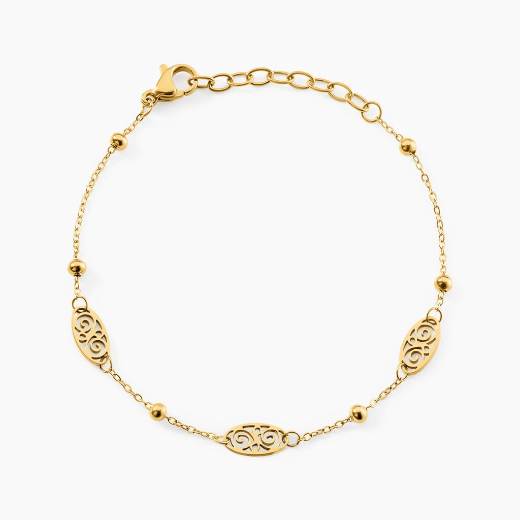 Bracelet Nati Acier Jaune - Bijoux sans pierre Femme | Histoire d&rsquo;Or