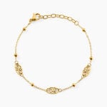 Bracelet Nati Acier Jaune - Bijoux sans pierre Femme | Histoire d&rsquo;Or