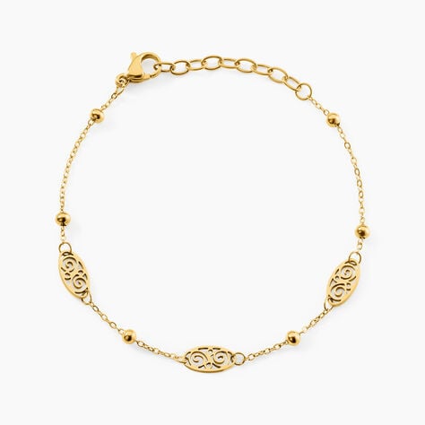 Bracelet Nati Acier Jaune - Bijoux sans pierre Femme | Histoire d&rsquo;Or