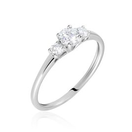 Bague Or Blanc Neely Diamants Synthétiques - Bagues solitaires Femme | Histoire d’Or