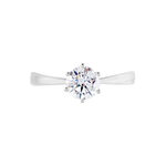 Solitaire Or Blanc Laurian Oxyde De Zirconium Blanc - Bagues solitaires Femme | Histoire d&rsquo;Or