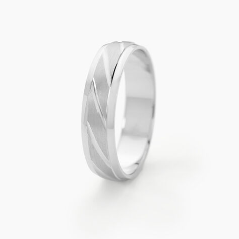 Alliance Vincent Argent Blanc - Alliances Homme | Histoire d’Or