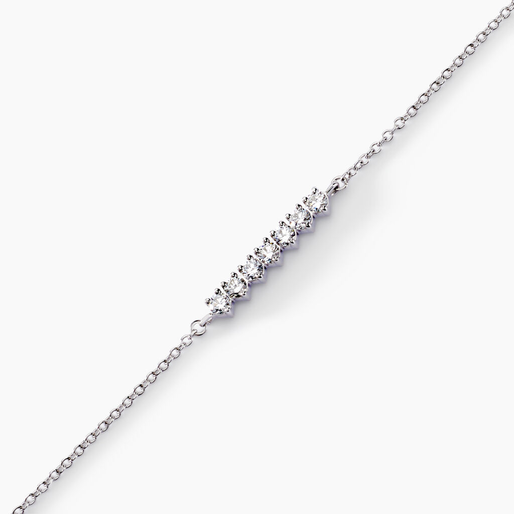 Bracelet Blitalia Or Blanc Diamant Synthétique - Bracelets Femme | Histoire d’Or
