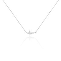 Collier Like A Virgin Or Blanc Oxyde De Zirconium