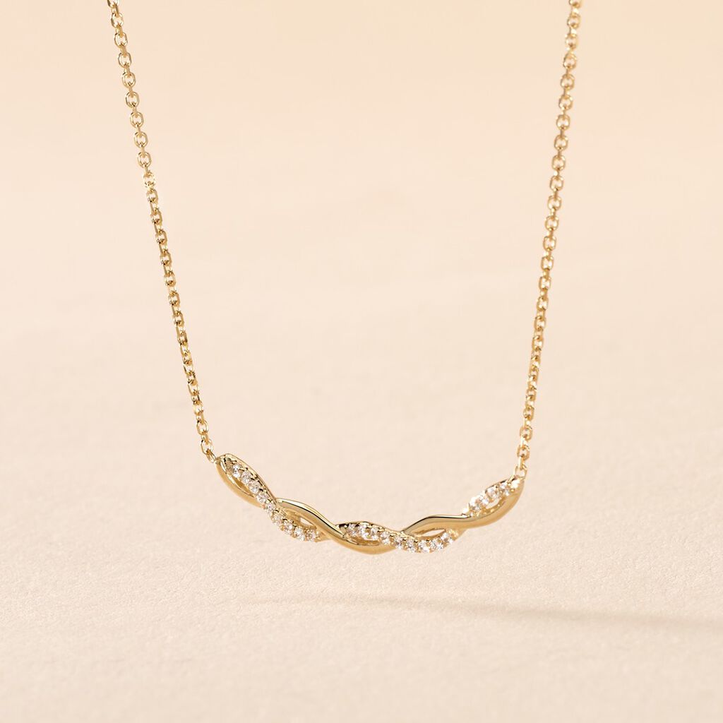 Collier Carolyne Or Jaune Oxyde De Zirconium - Colliers Femme | Histoire d&rsquo;Or