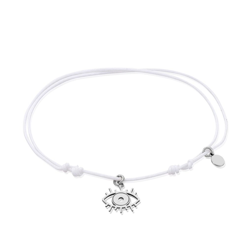Bracelet Naxos Argent Blanc - Bracelets cordon Femme | Histoire d&rsquo;Or