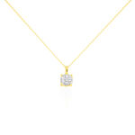 Collier Charlene Or Jaune Diamant Synthetique - Colliers Femme | Histoire d&rsquo;Or