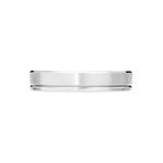 Alliance Polie Brossee Ruban Plat Or Blanc - Alliances Unisex | Histoire d&rsquo;Or